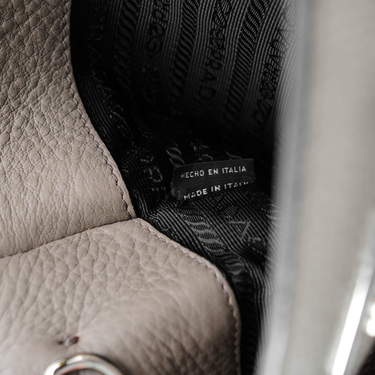 Prada Vitello Daino Tote Argilla 9 of 16
