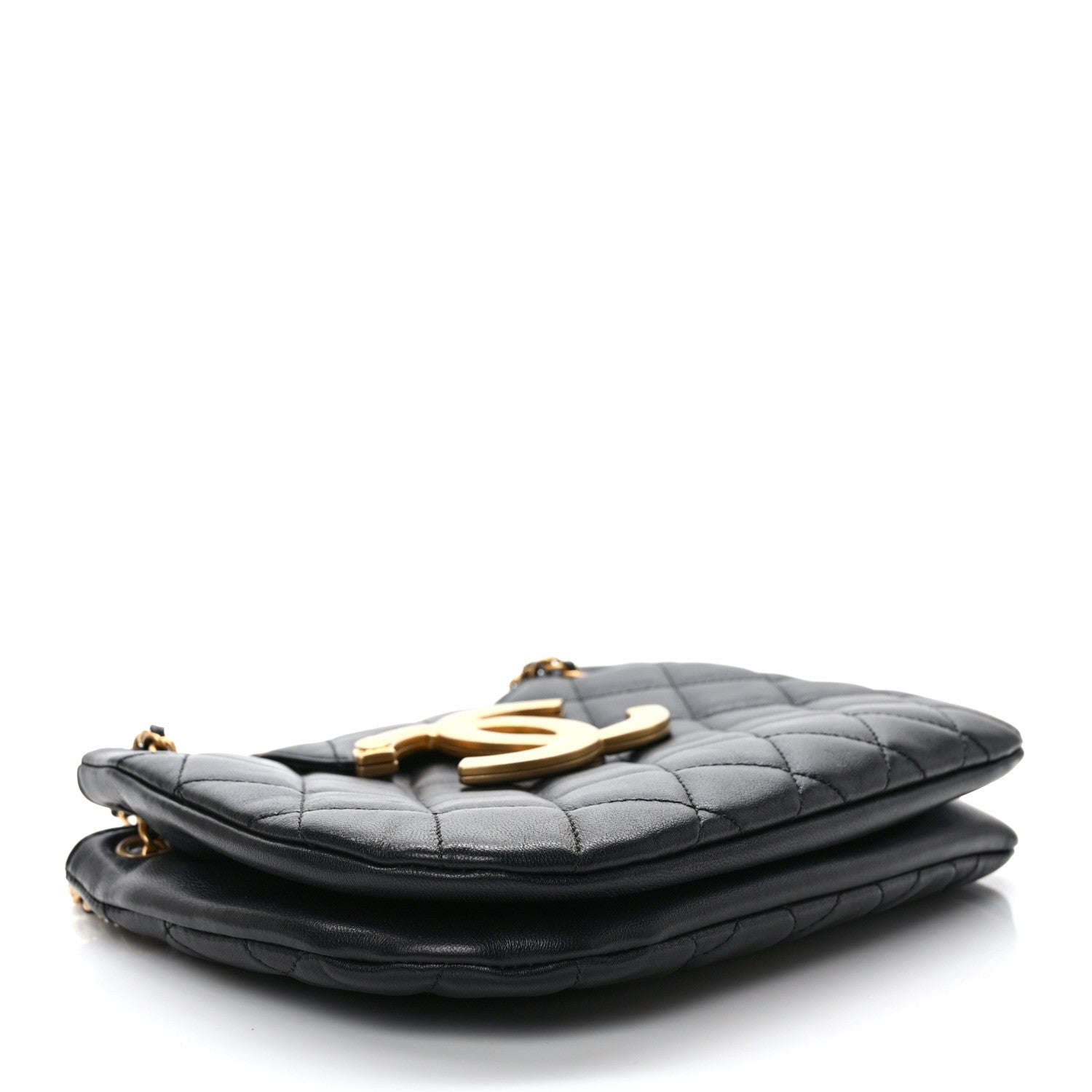 Chanel Lambskin Quilted CC Messenger Black 4 of 9