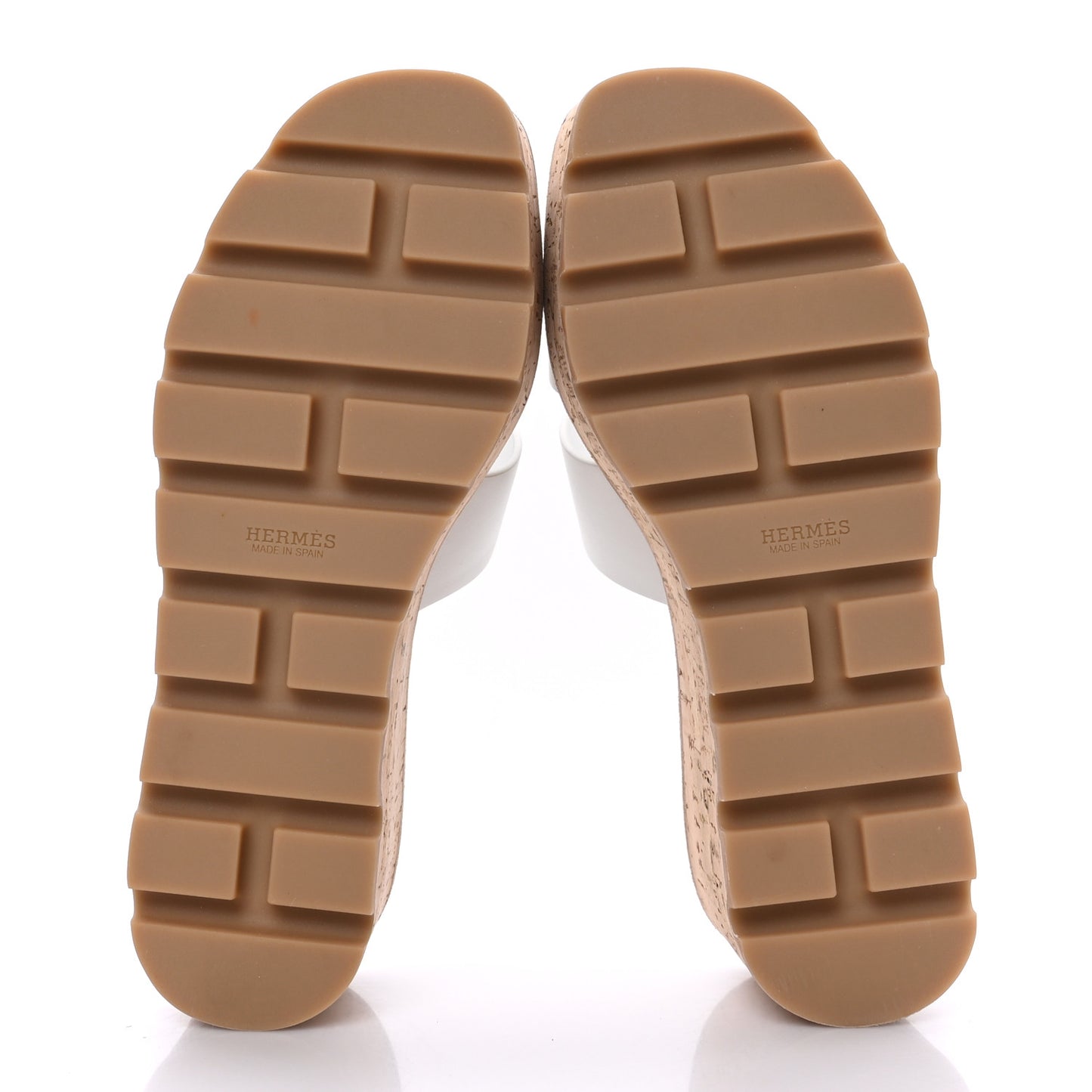Calfskin Cork Eze 30 Sandals 36 White