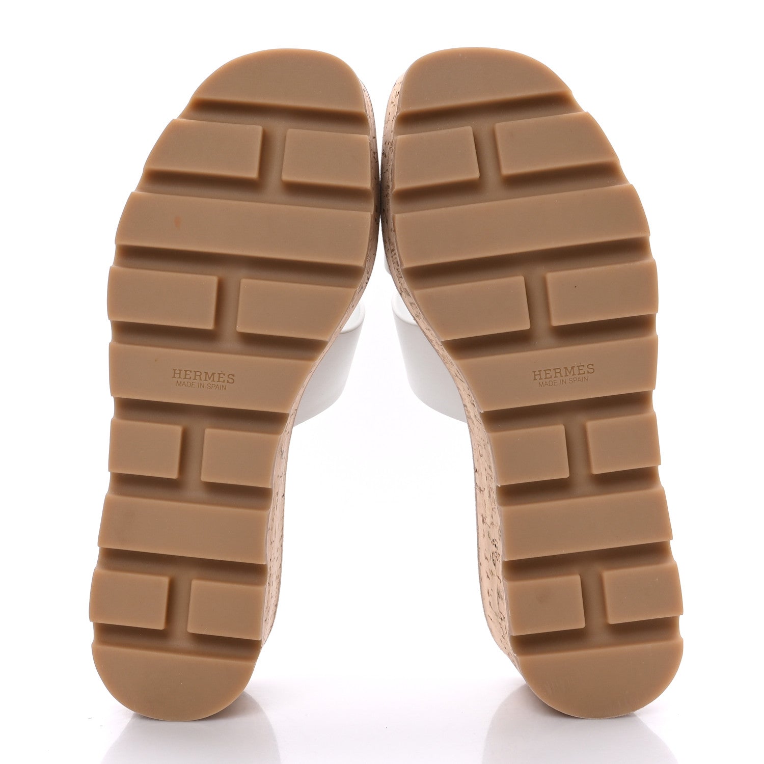 Hermes Calfskin Cork Eze 30 Sandals 36 White 5 of 9
