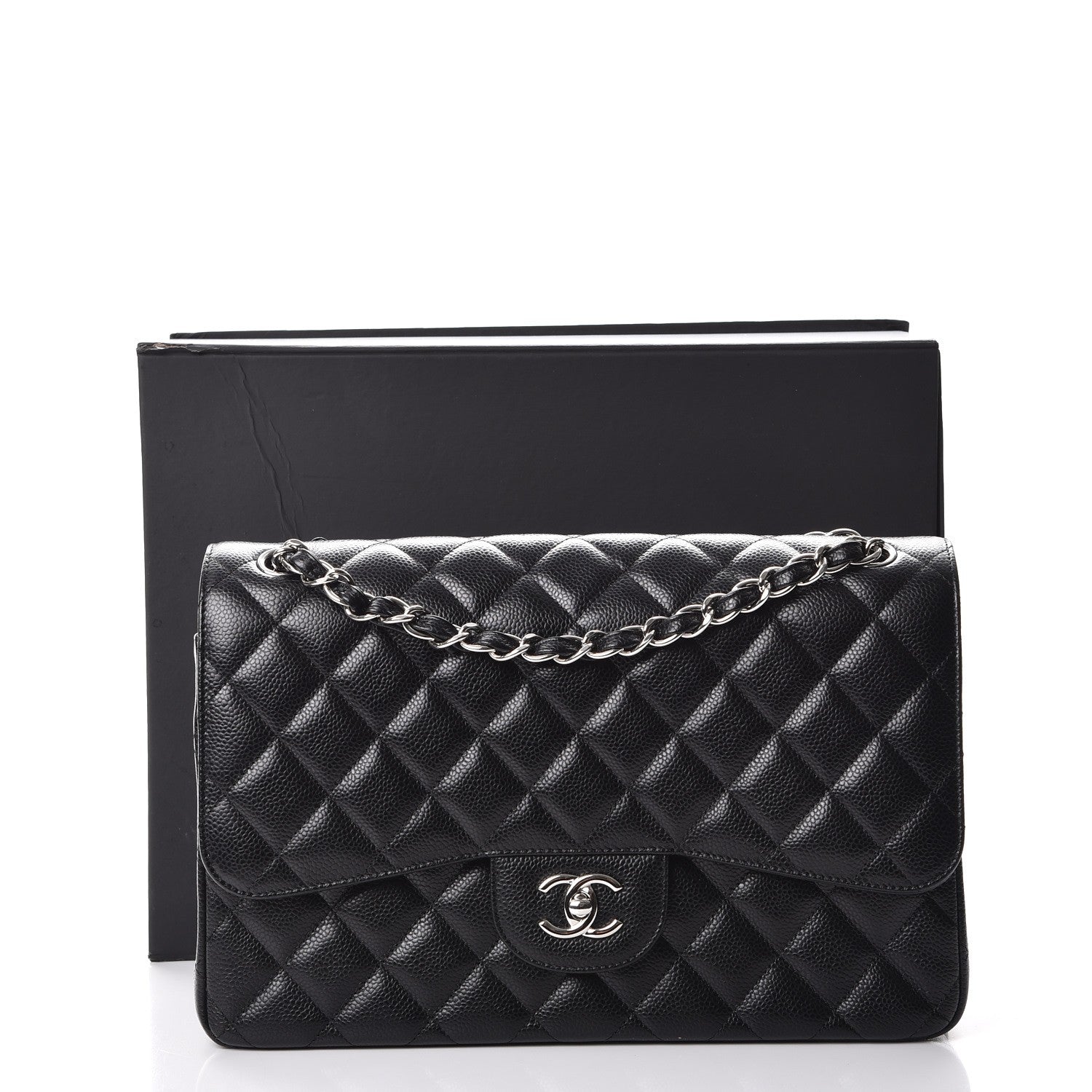 Chanel Caviar Quilted Jumbo Double Flap Black 11 of 11