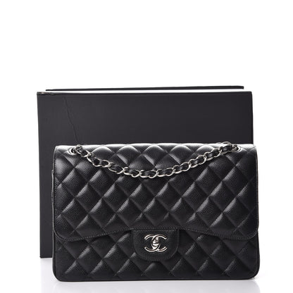 Chanel Caviar Quilted Jumbo Double Flap Black 11 of 11