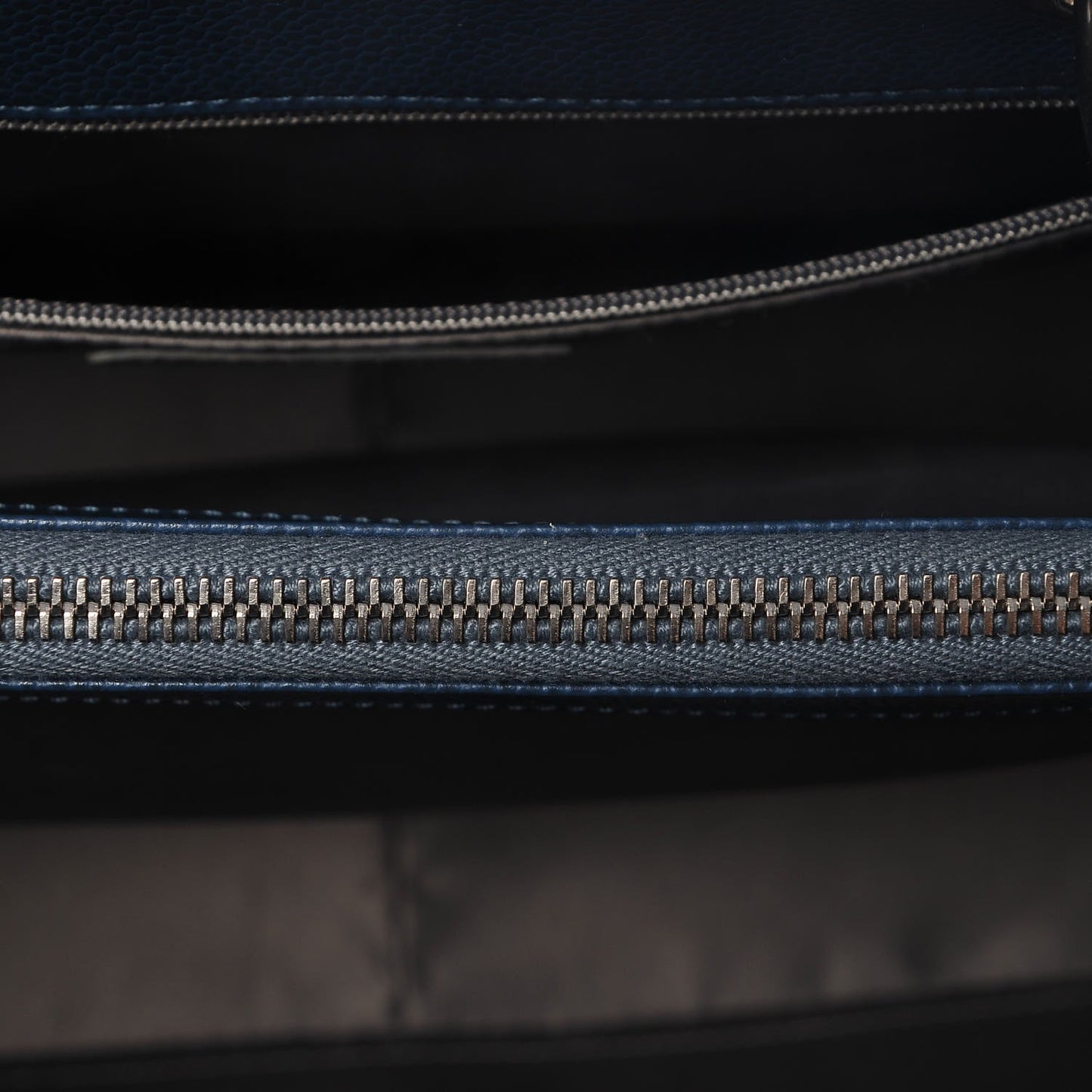 Caviar Quilted Grand Shopping Tote GST Dark Blue