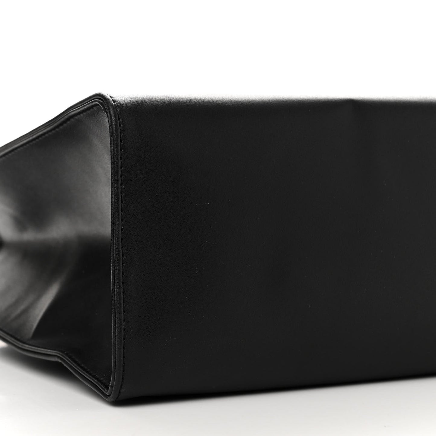 Vegan Leather Medium Shopping Bag Black