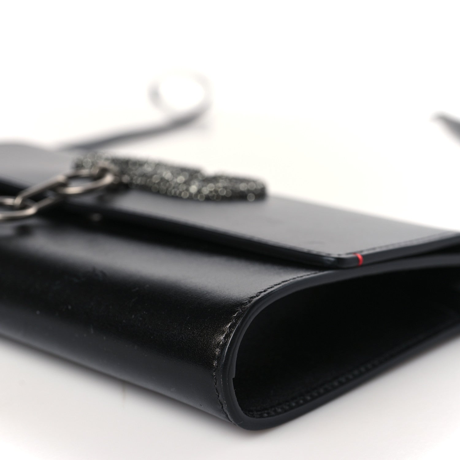 Valentino Garavani Calfskin VCase Chain Wallet Black 7 of 7