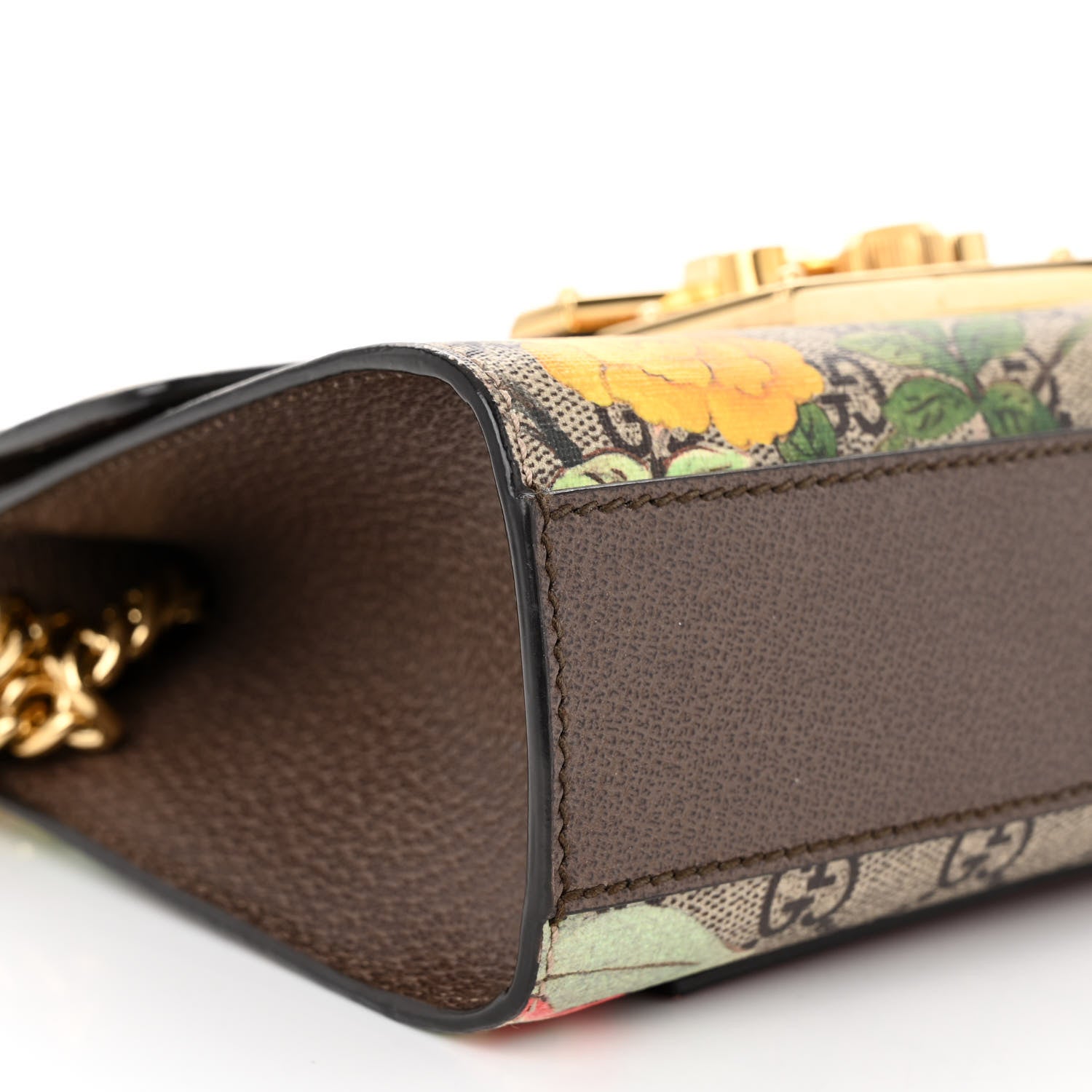 Gucci GG Supreme Monogram Tian Small Padlock Shoulder Bag Beige Multicolor New Acero 9 of 11