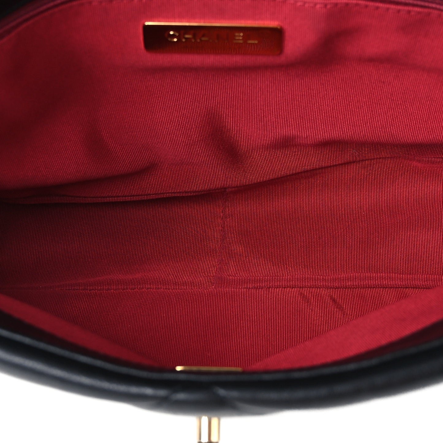 Goatskin Quilted Large Chanel 19 Flap Black