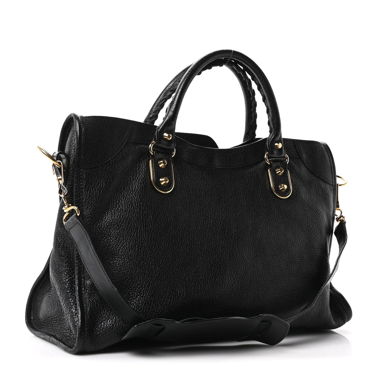 Chevre Gold Metallic Edge Hardware City Black