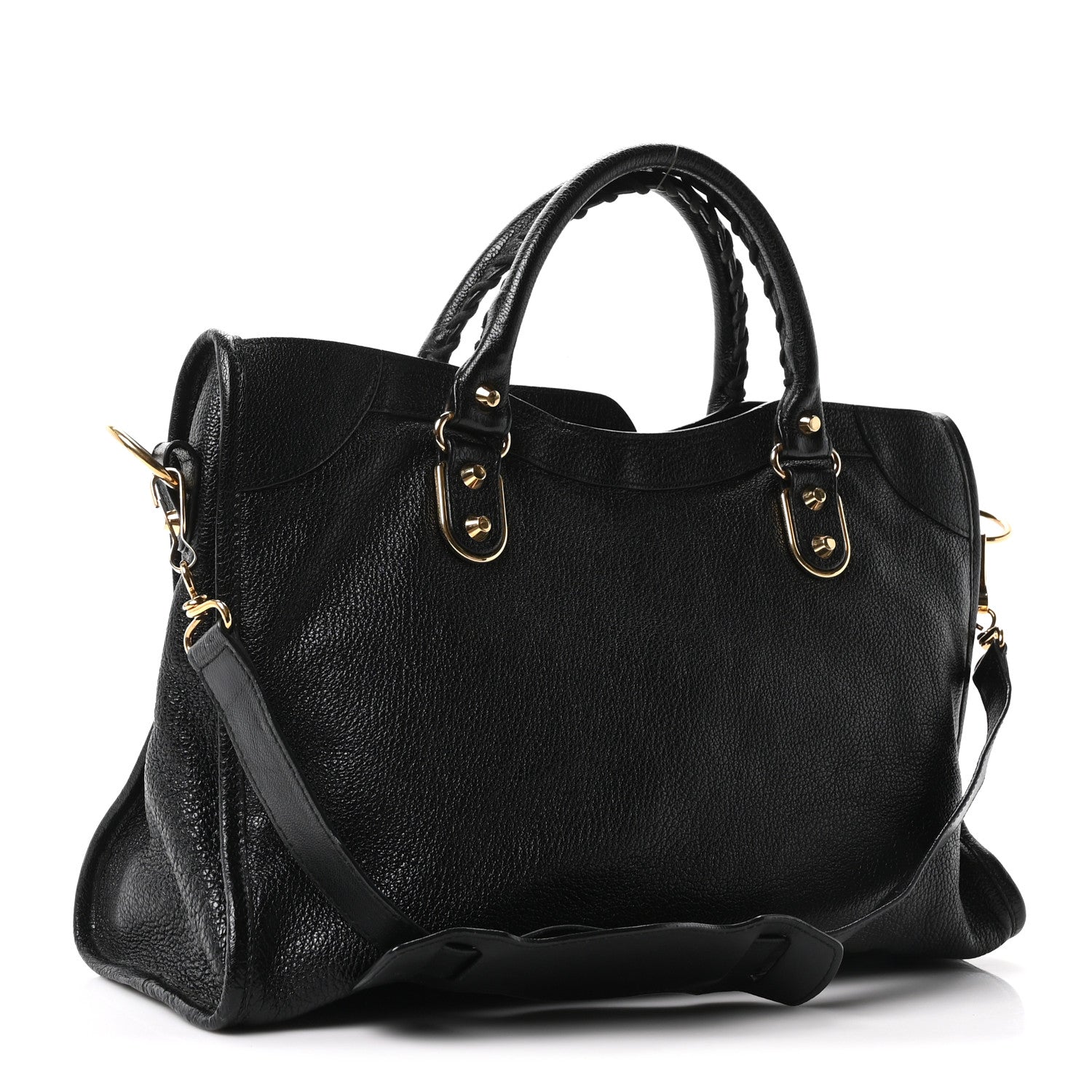 Balenciaga Chevre Gold Metallic Edge Hardware City Black 4 of 11