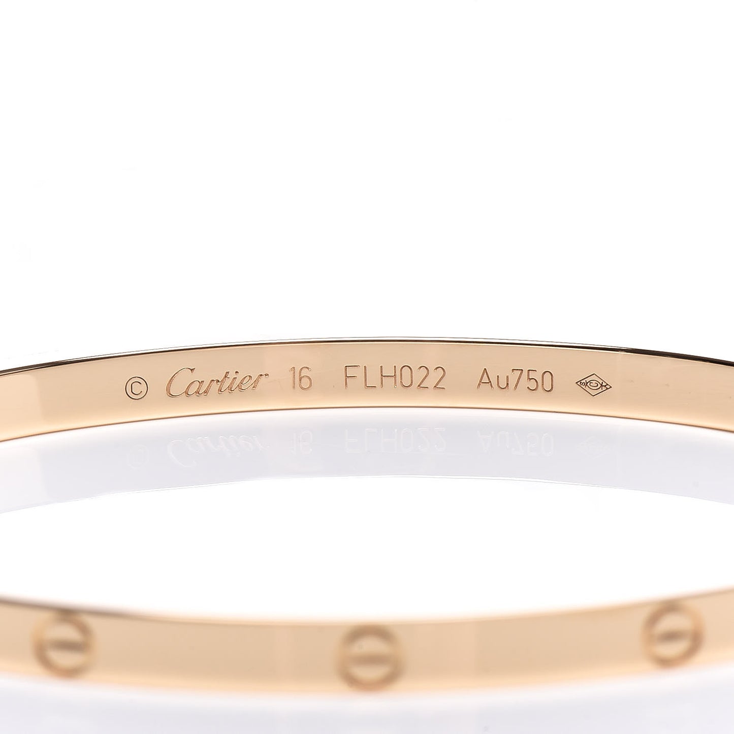 18K Yellow Gold Small LOVE Bracelet 16