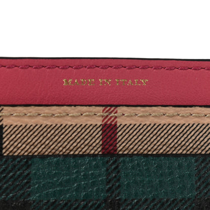 Burberry Calfskin Haymarket Check Cat Appliqué Card Case Multicolor 6 of 7