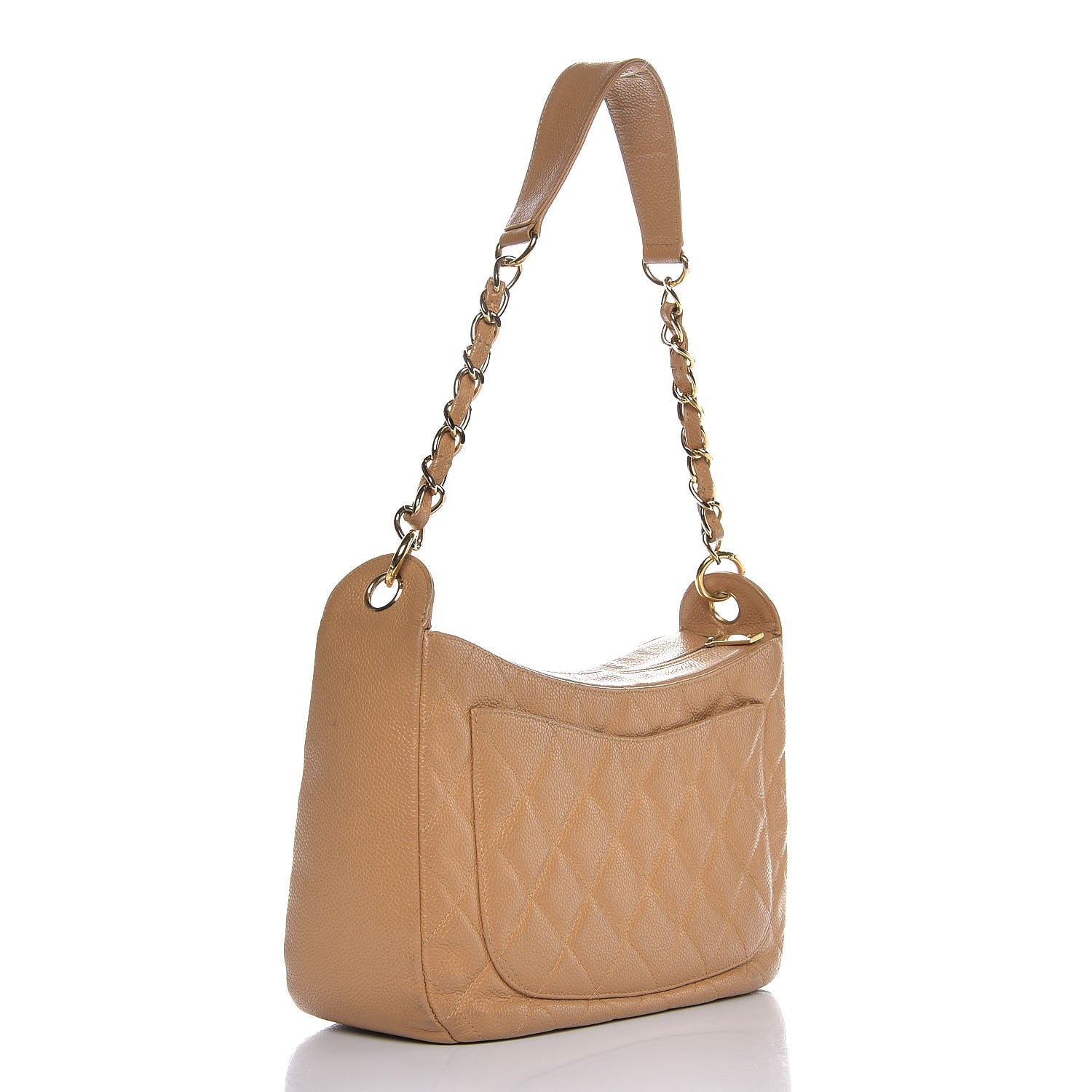Chanel Caviar Quilted Hobo Beige 3 of 16