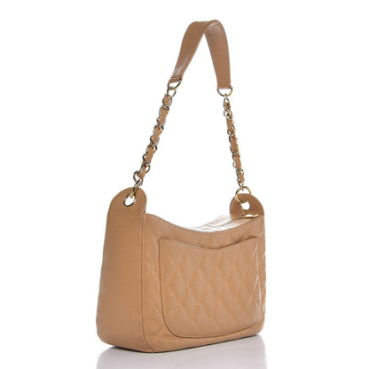 Chanel Caviar Quilted Hobo Beige 3 of 16