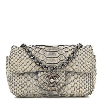 Chanel Snakeskin Extra Mini Rectangular Flap Grey 1 of 14