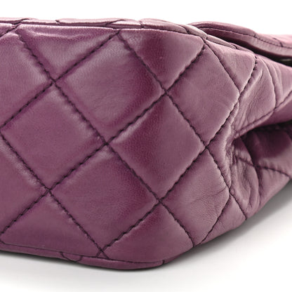 Chanel Lambskin Quilted Jumbo Single Flap Purple 9 of 11