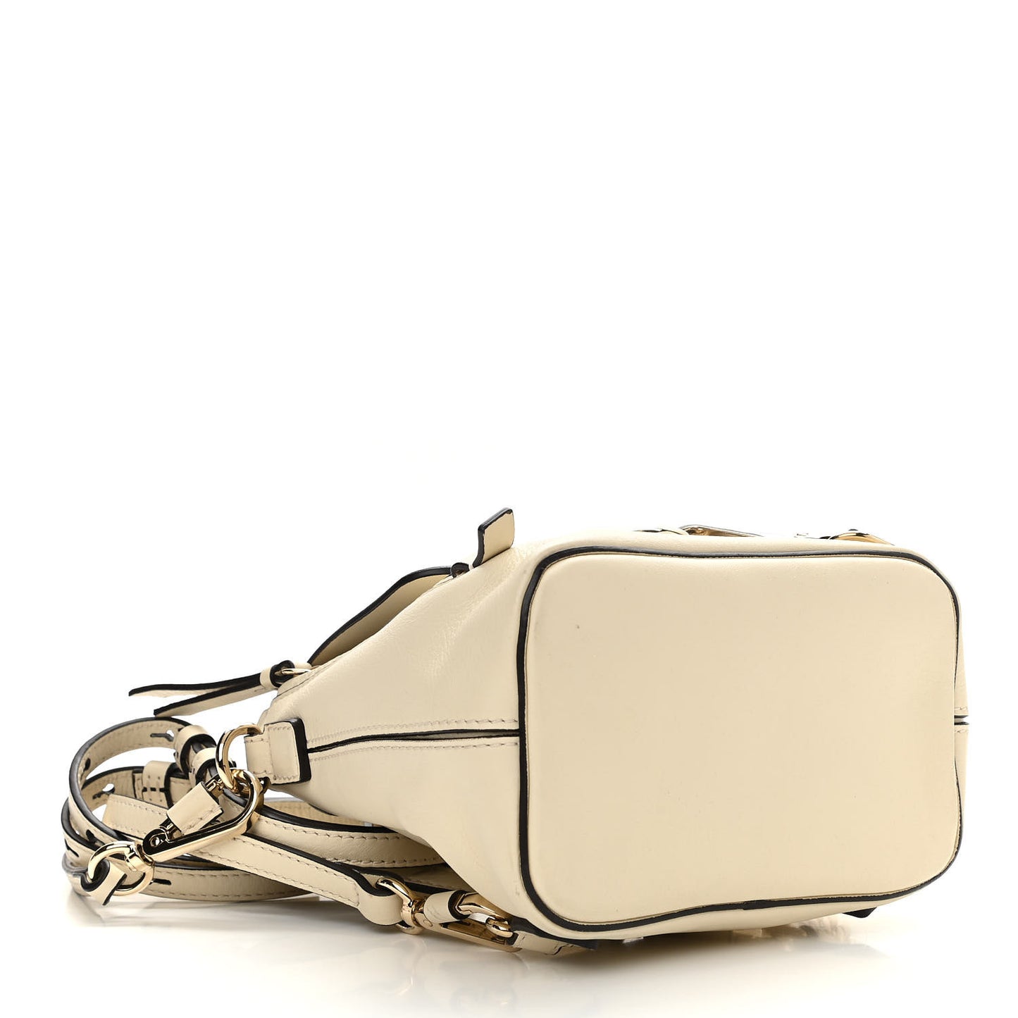 Suede Calfskin Mini Faye Backpack Off White