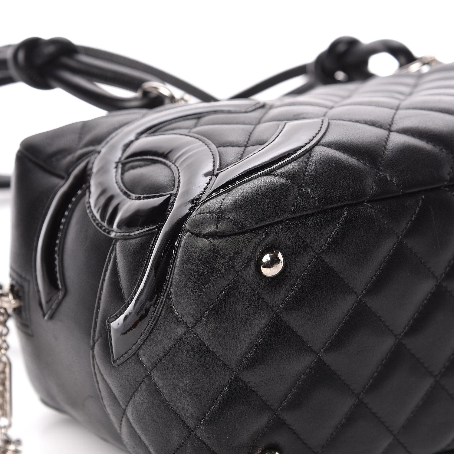 Chanel Calfskin Quilted Large Cambon Bowler Black 9 of 13