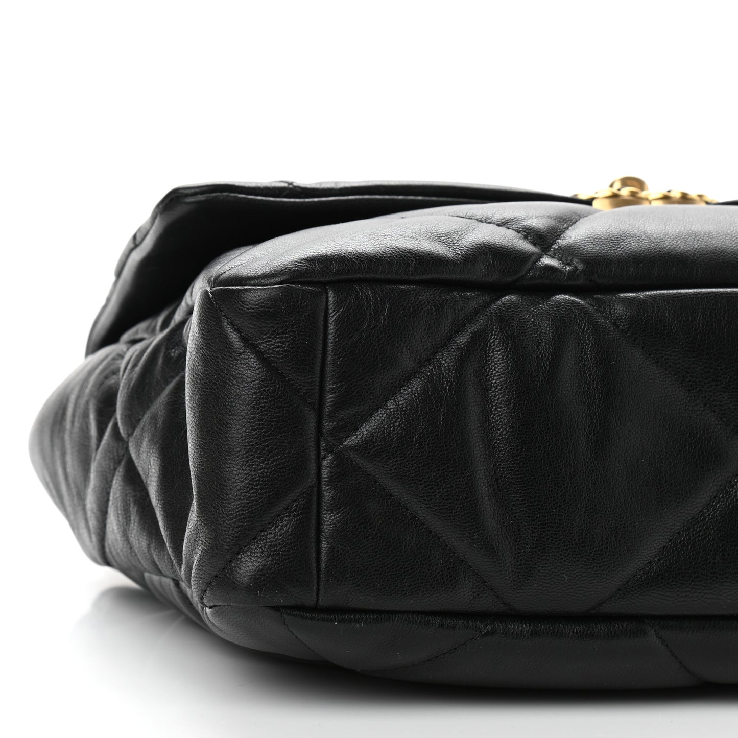Goatskin Quilted Large Chanel 19 Flap Black