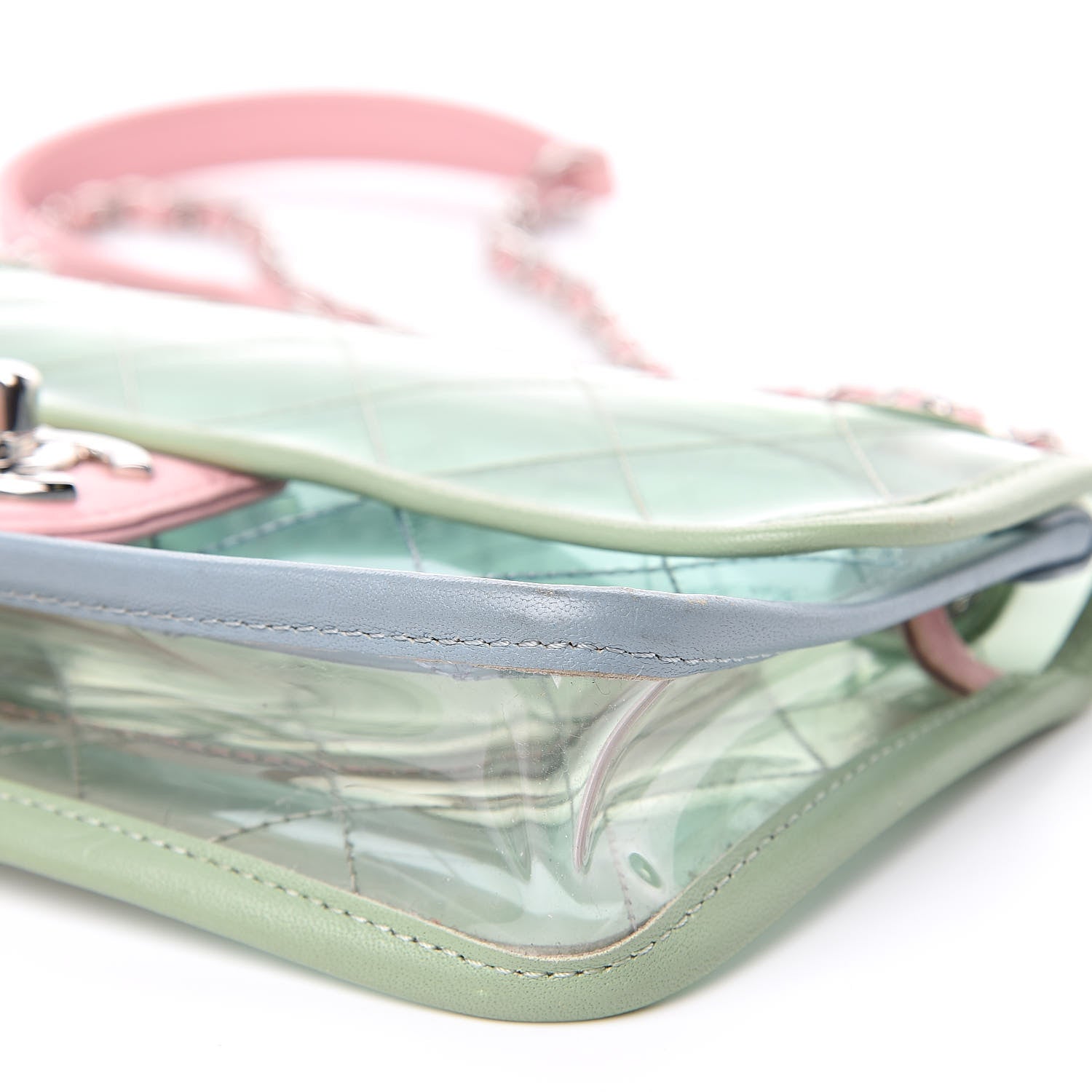 Chanel Lambskin PVC Quilted Mini Coco Splash Flap Blue Green 11 of 11