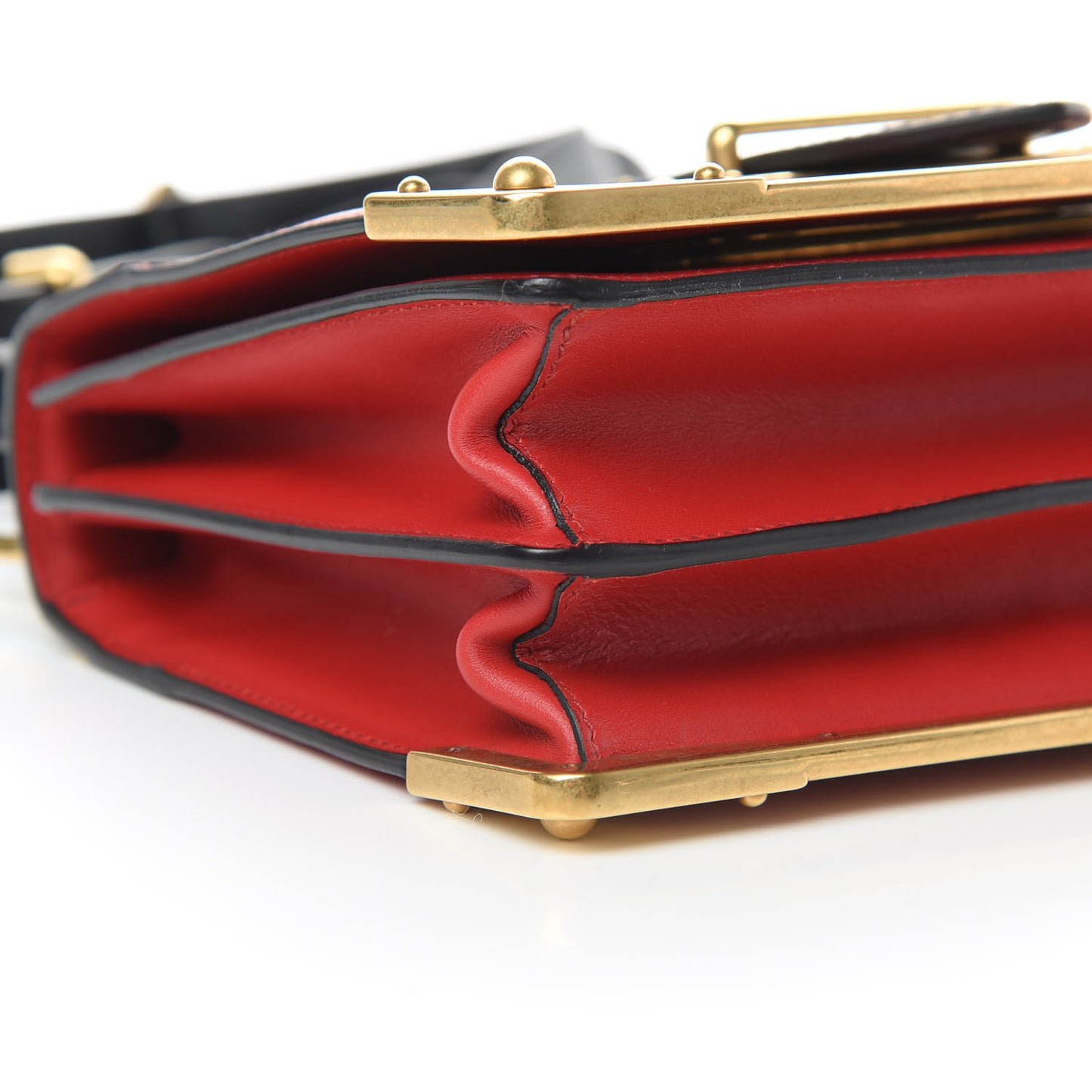 City Calfskin Saffiano Cahier Bag Fuoco Black