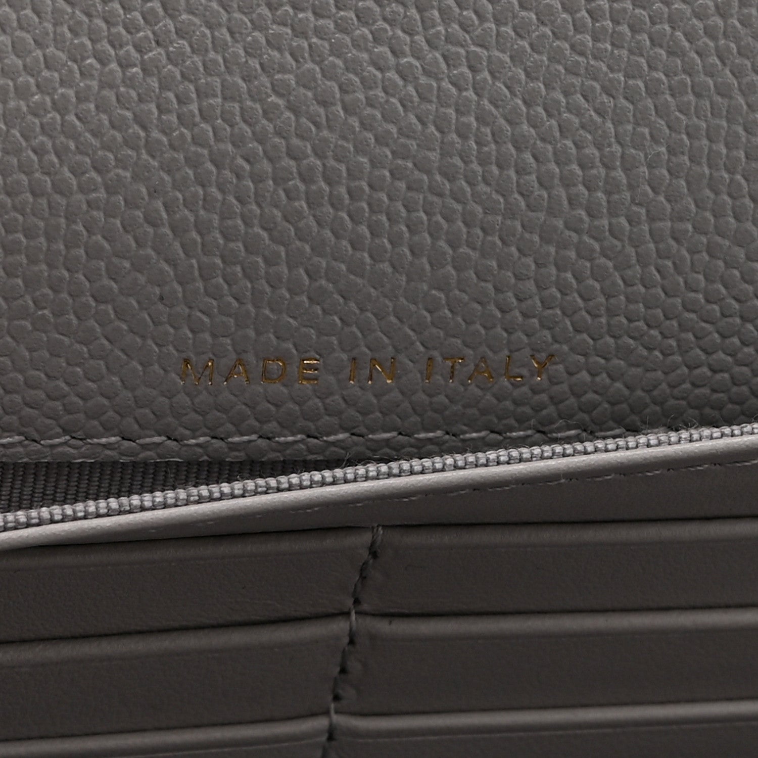 Chanel Caviar Quilted Large Gusset Flap Wallet Grey 7 of 11