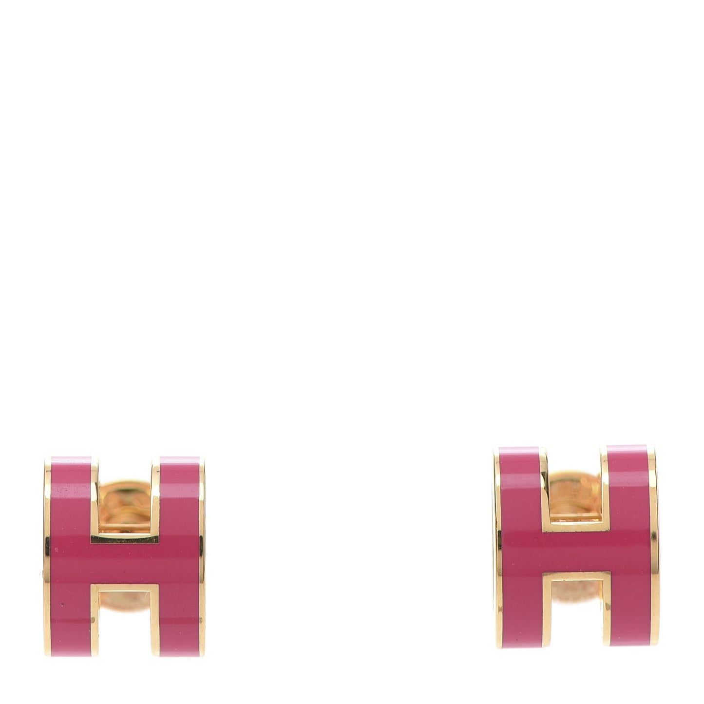 Gold Lacquered Pop H Earrings Rose Extreme