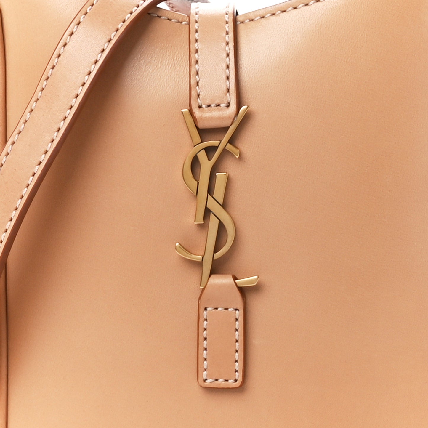 Smooth Calfskin Le 5 A 7 Vertical Hobo Brown Gold