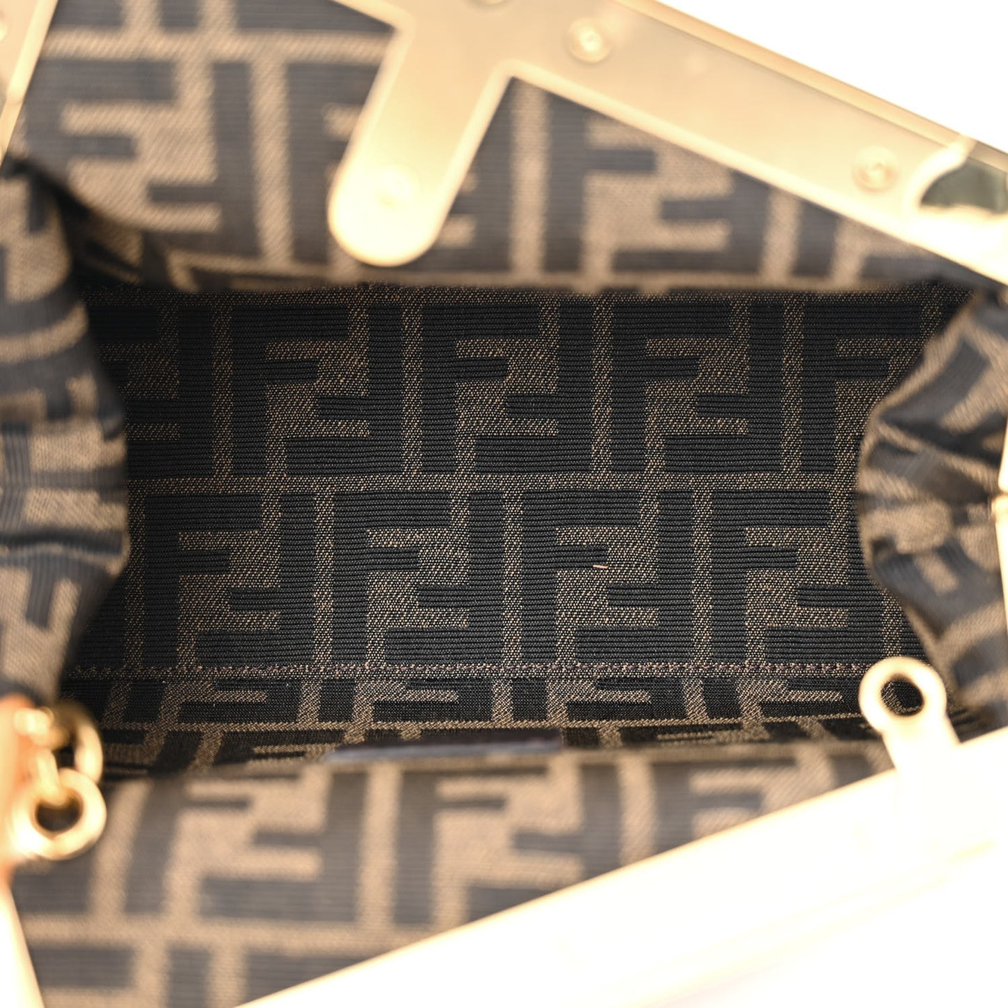 Shiny Nappa Small Fendi First Caramello