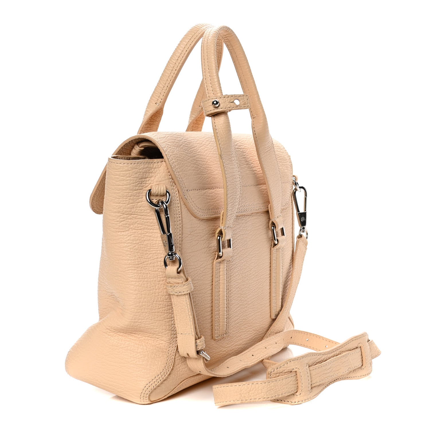 3.1 Phillip Lim Textured Calfskin Medium Pashli Satchel Peach 2 of 7