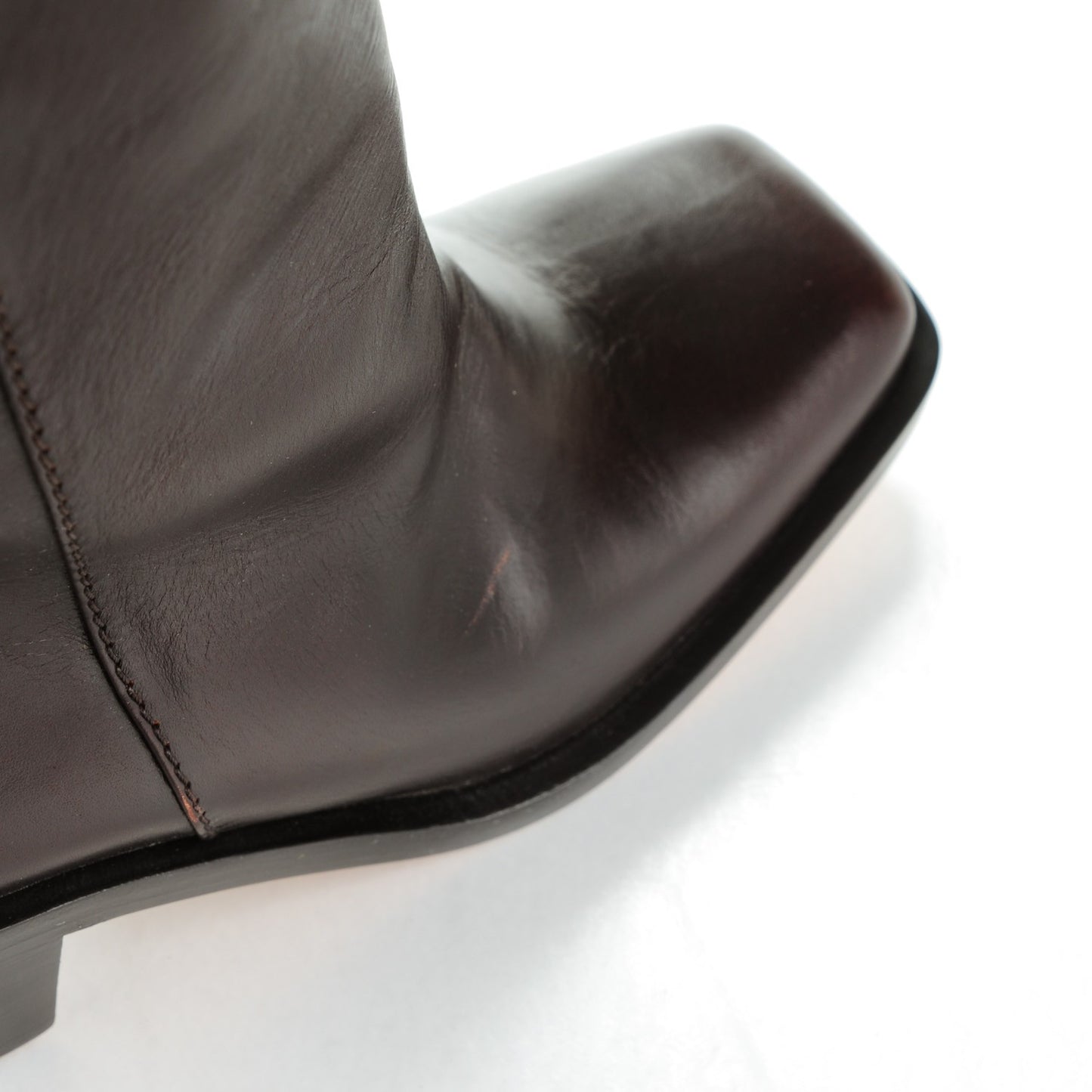 Calfskin CC Wyoming Knee High Boots 37 Dark Brown