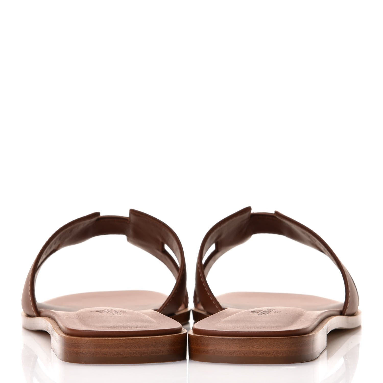 Hermes Box Calfskin Oran Sandals 38.5 Gold 9 of 17