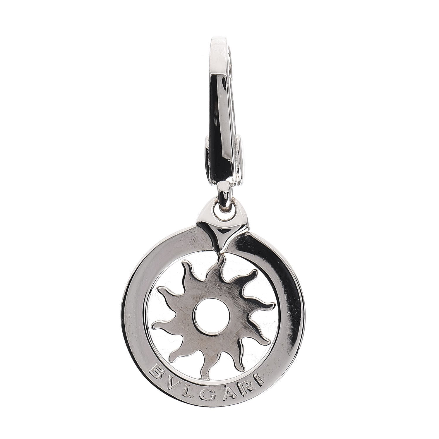 Bulgari 18K White Gold Tondo Sole Charm Pendant 1 of 4