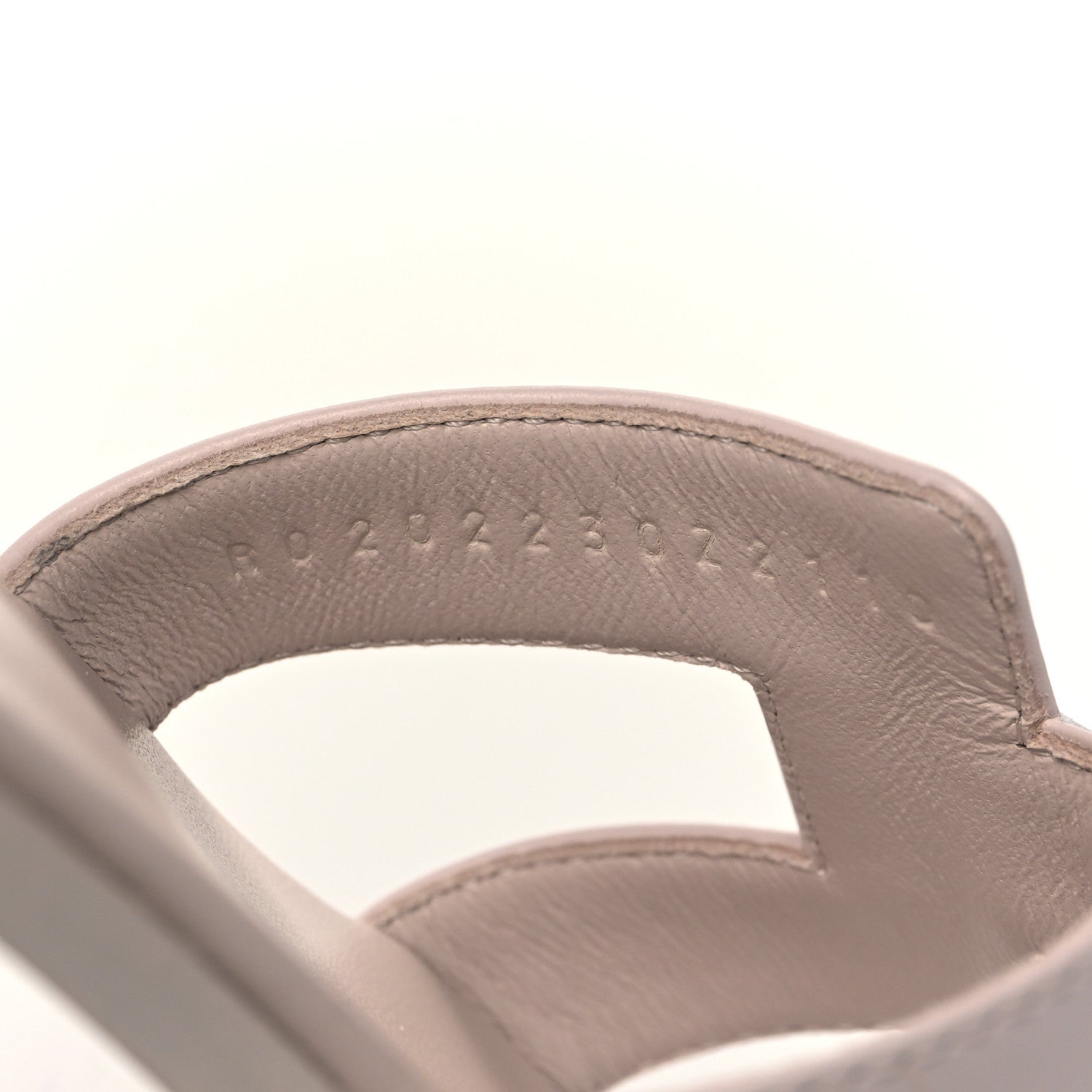 Hermes Box Calfskin Oran Sandals 36.5 Rose Pale 8 of 9