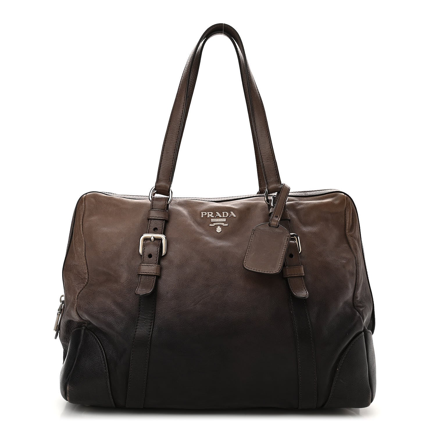 Prada Glace Calf Shoulder Bag Ardesia Fumo 1 of 15