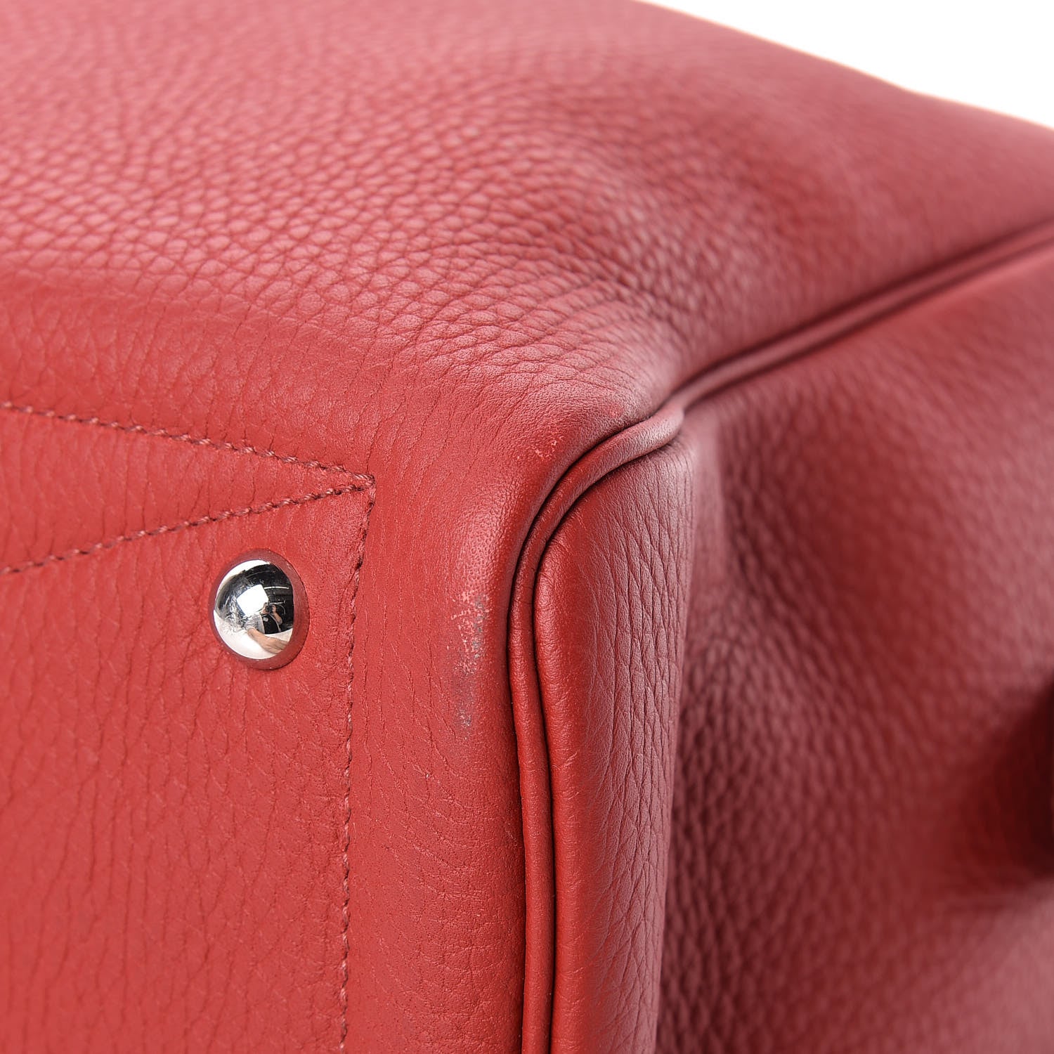 Hermes Taurillon Clemence Victoria II 35 Rouge Garance 11 of 13
