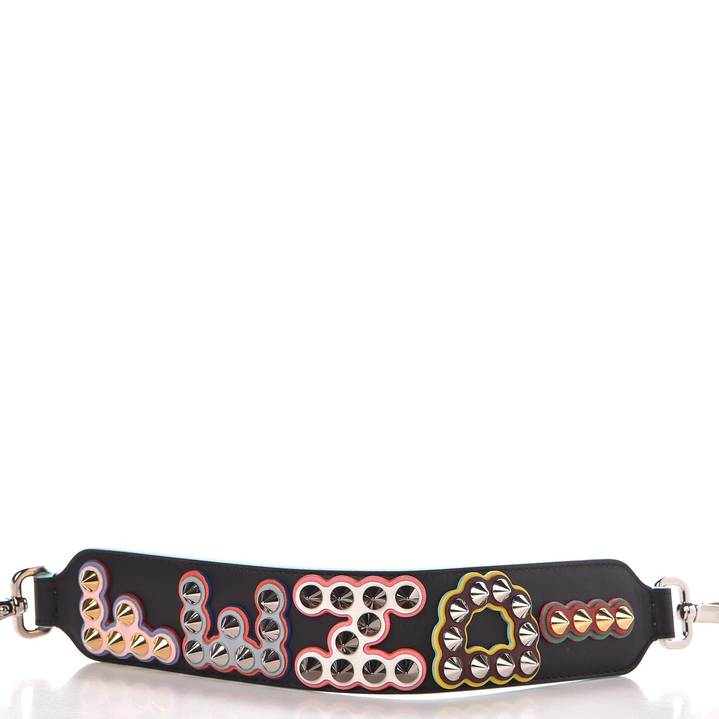 Vitello Century Fun Fair Metal Studded Mini Strap You Black Multicolor