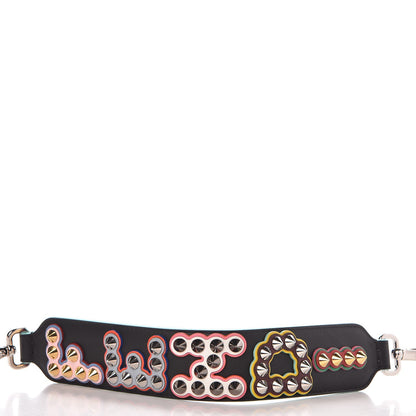 Fendi Vitello Century Fun Fair Metal Studded Mini Strap You Black Multicolor 5 of 5