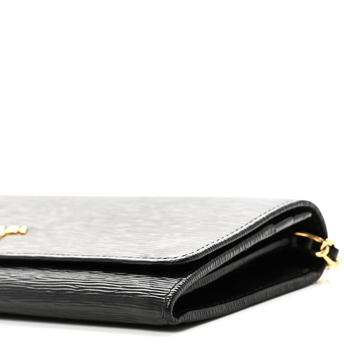 Vitello Move Metal Oro Chain Wallet Black