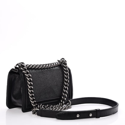 Chanel Galuchat Stingray Small Boy Flap Black 4 of 9