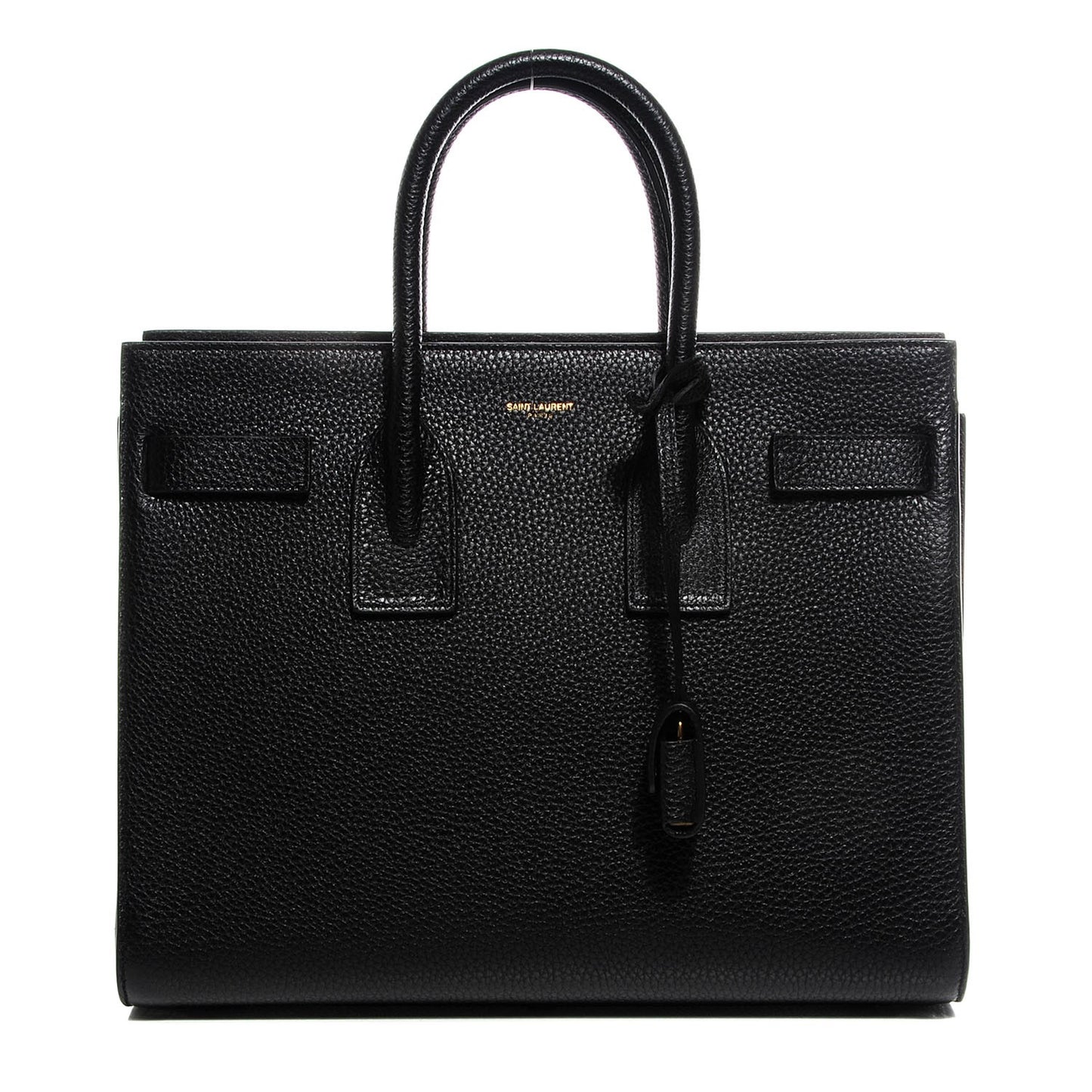Grained Calfskin Small Sac De Jour Black