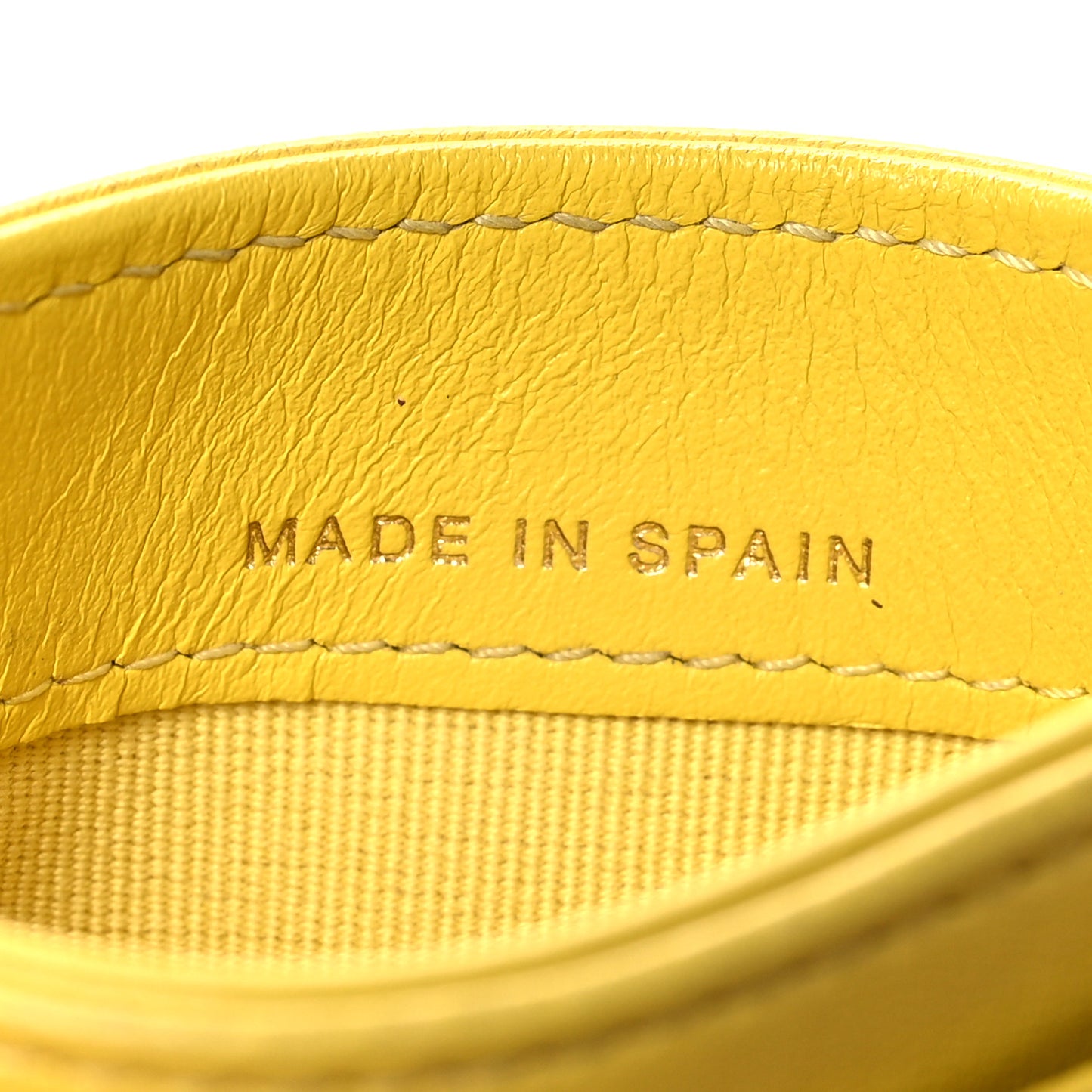 Lambskin Quilted Chanel 19 Card Holder Yellow