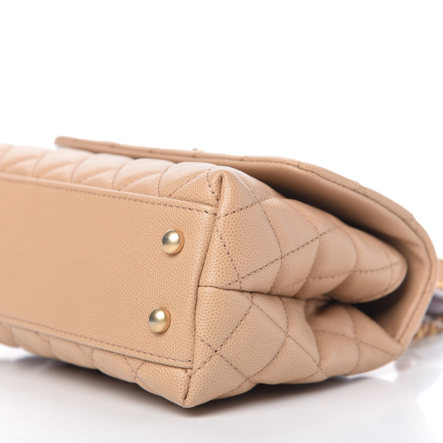 Chanel Caviar Lizard Embossed Quilted Mini Coco Handle Flap Beige 7 of 11