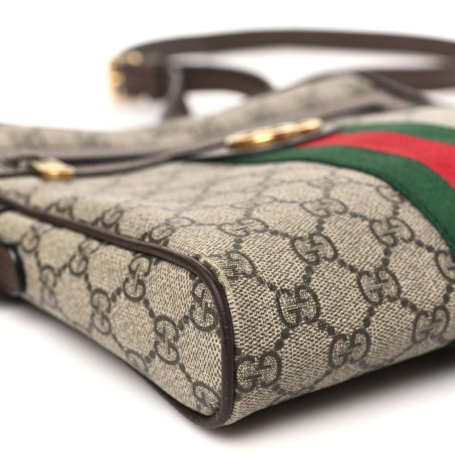 Gucci GG Supreme Monogram Web Small Ophidia Messenger Bag Brown 9 of 10