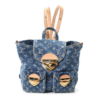 Louis Vuitton Denim Venice Backpack Blue 1 of 9
