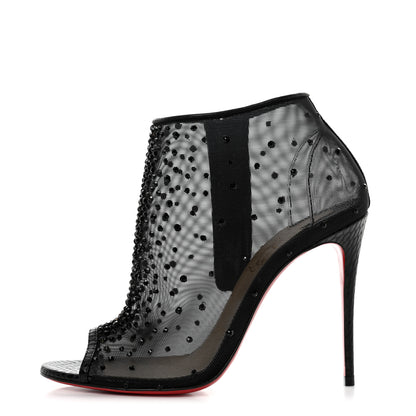 Christian Louboutin Calfskin Jurassic Rete Strass Illimiboot 100 Booties 36 Black 1 of 8