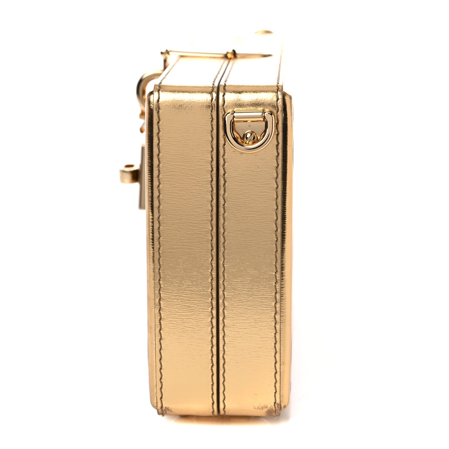 Dolce & Gabbana Metallic Calfskin Chocolate Bar Clutch Gold 7 of 16