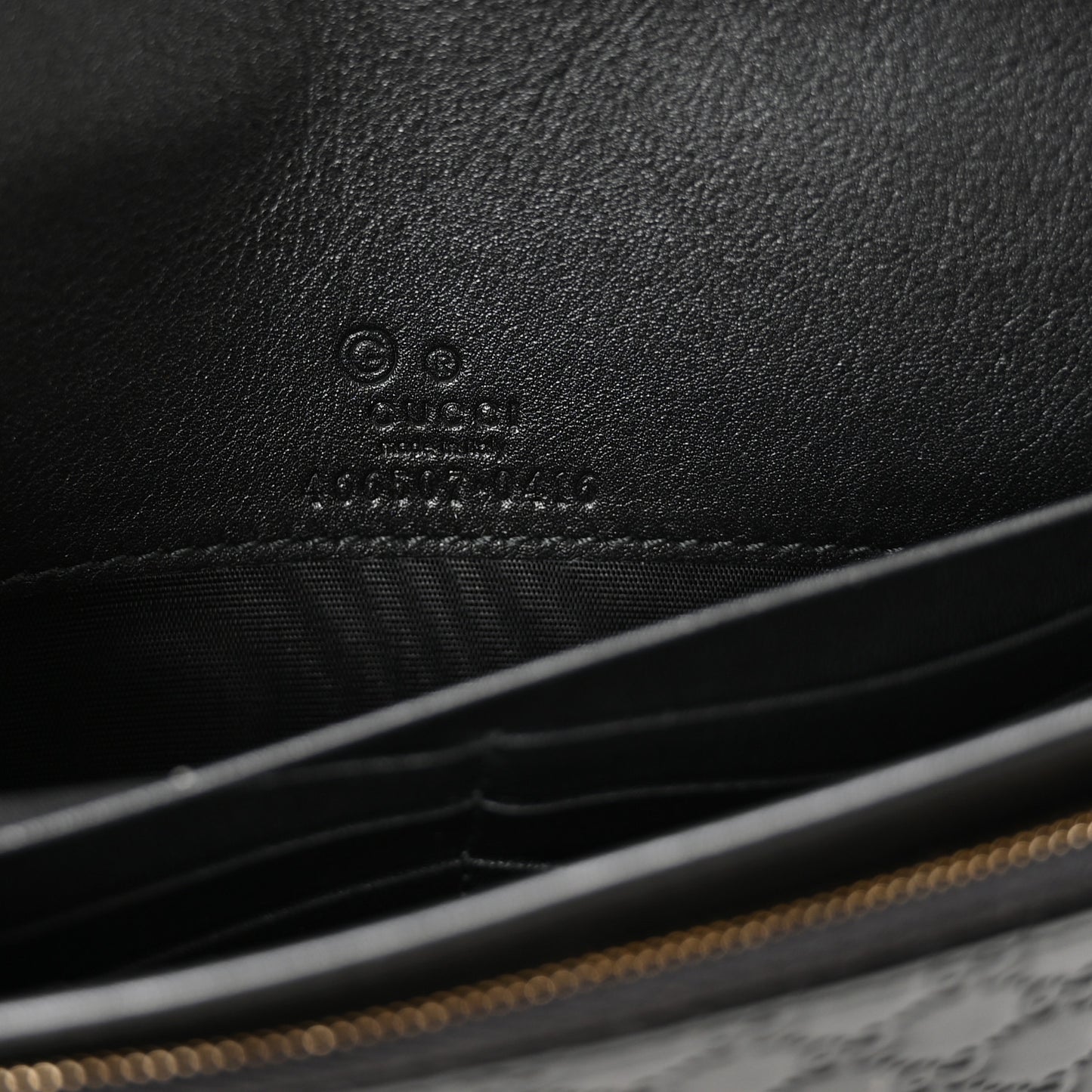 Microguccissima Crossbody Wallet Black
