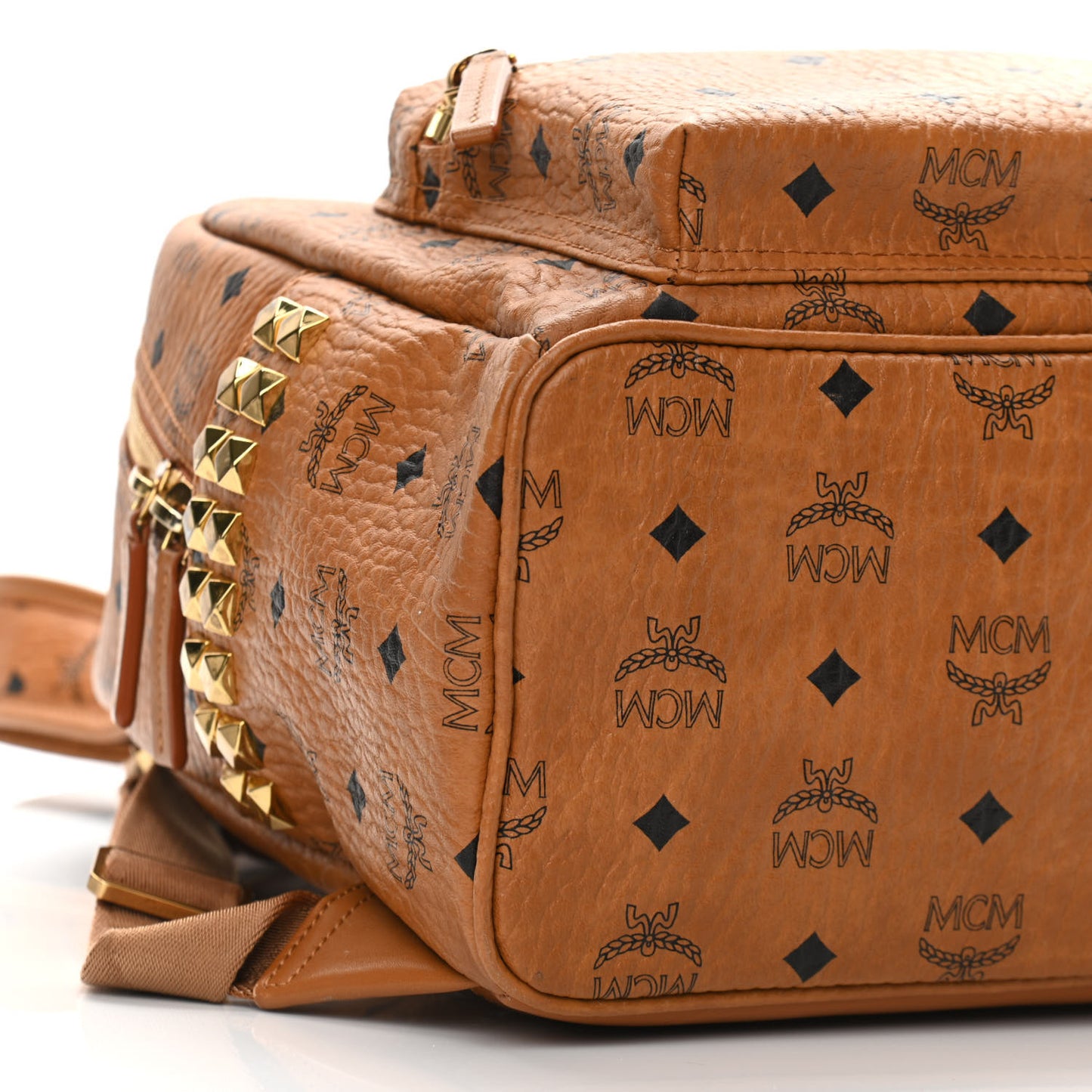 Visetos Small Side Stud Stark Backpack Cognac