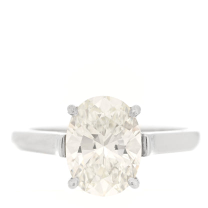 Tiffany Platinum Diamond 2.26ct Oval Cut Solitaire Engagement Ring 51 5.75 1 of 4