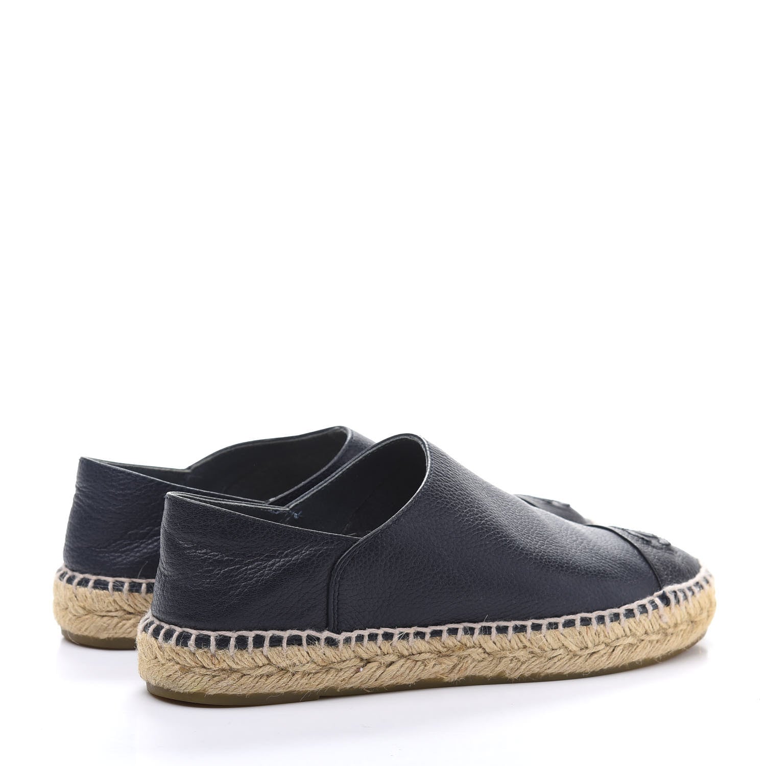 Chanel Grained Calfskin CC Espadrilles 36 Black 4 of 8
